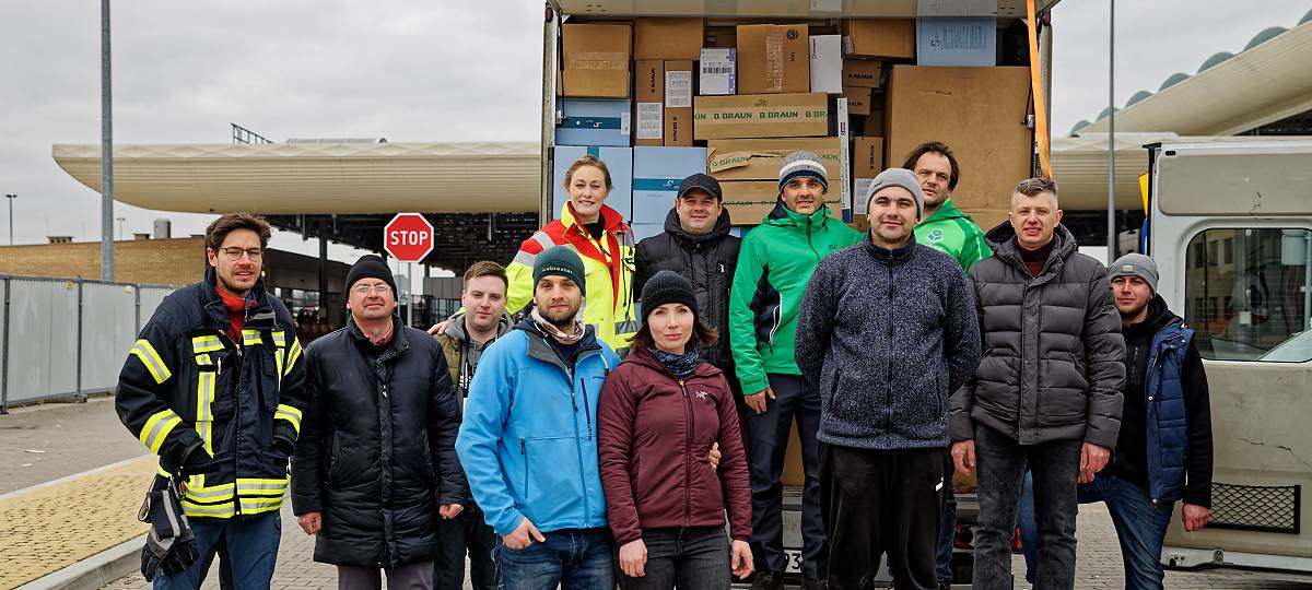 Medizinische Hilfsgüter aus Aachen für die Ukraine