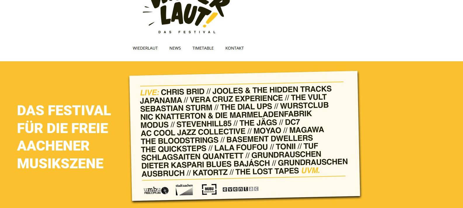 "Wieder laut Festival" in Aachen