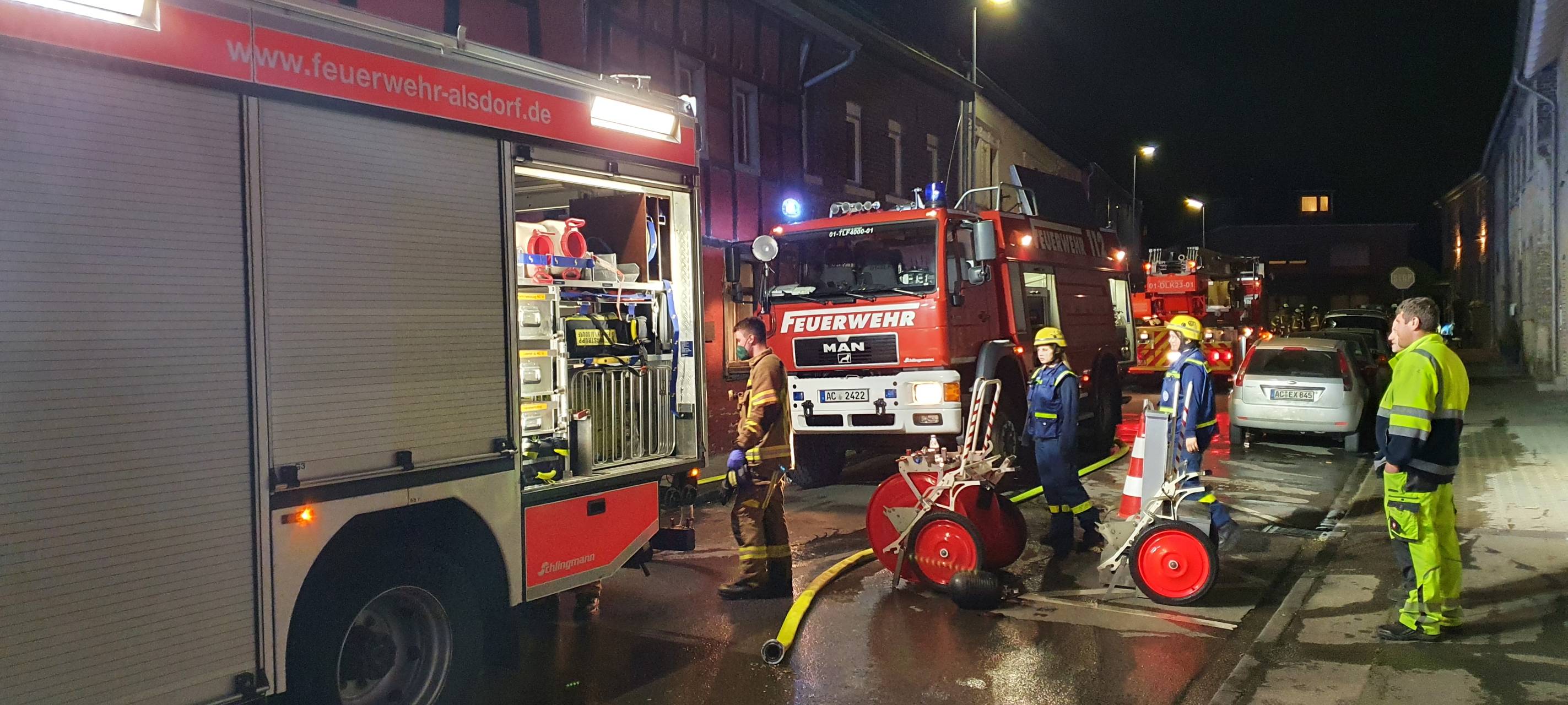 Gefährlicher Großeinsatz in Alsdorf Warden