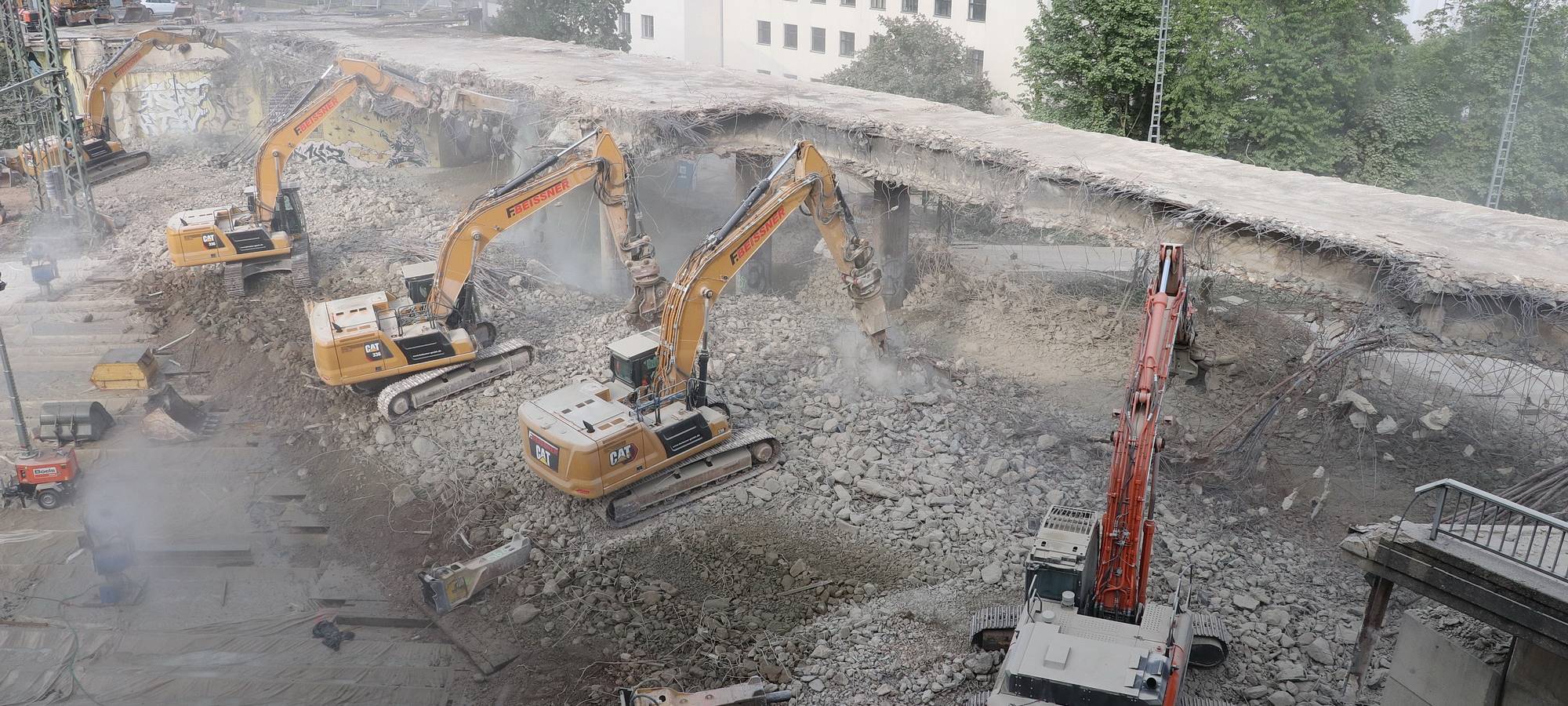 Brücke Turmstraße fertig abgerissen