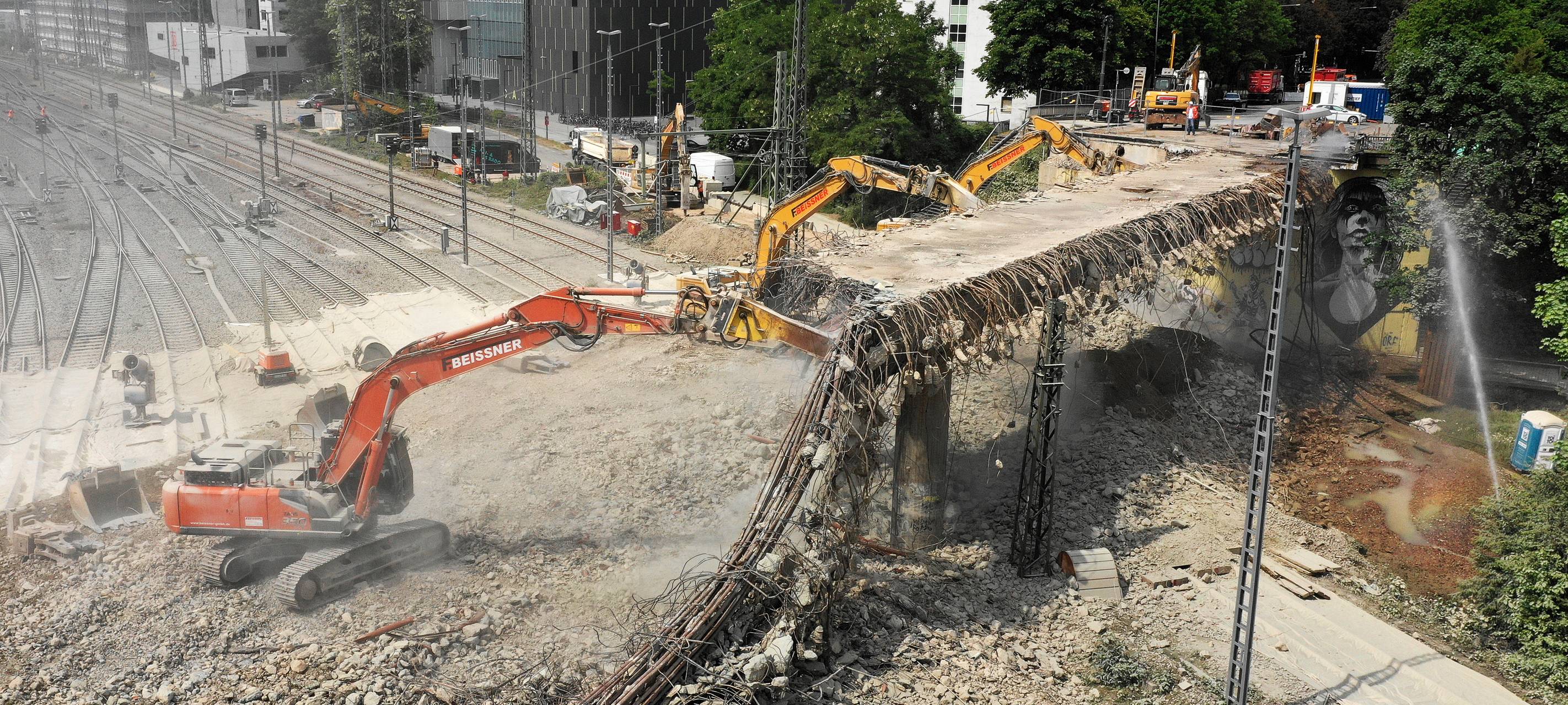 Brücke Turmstraße fertig abgerissen