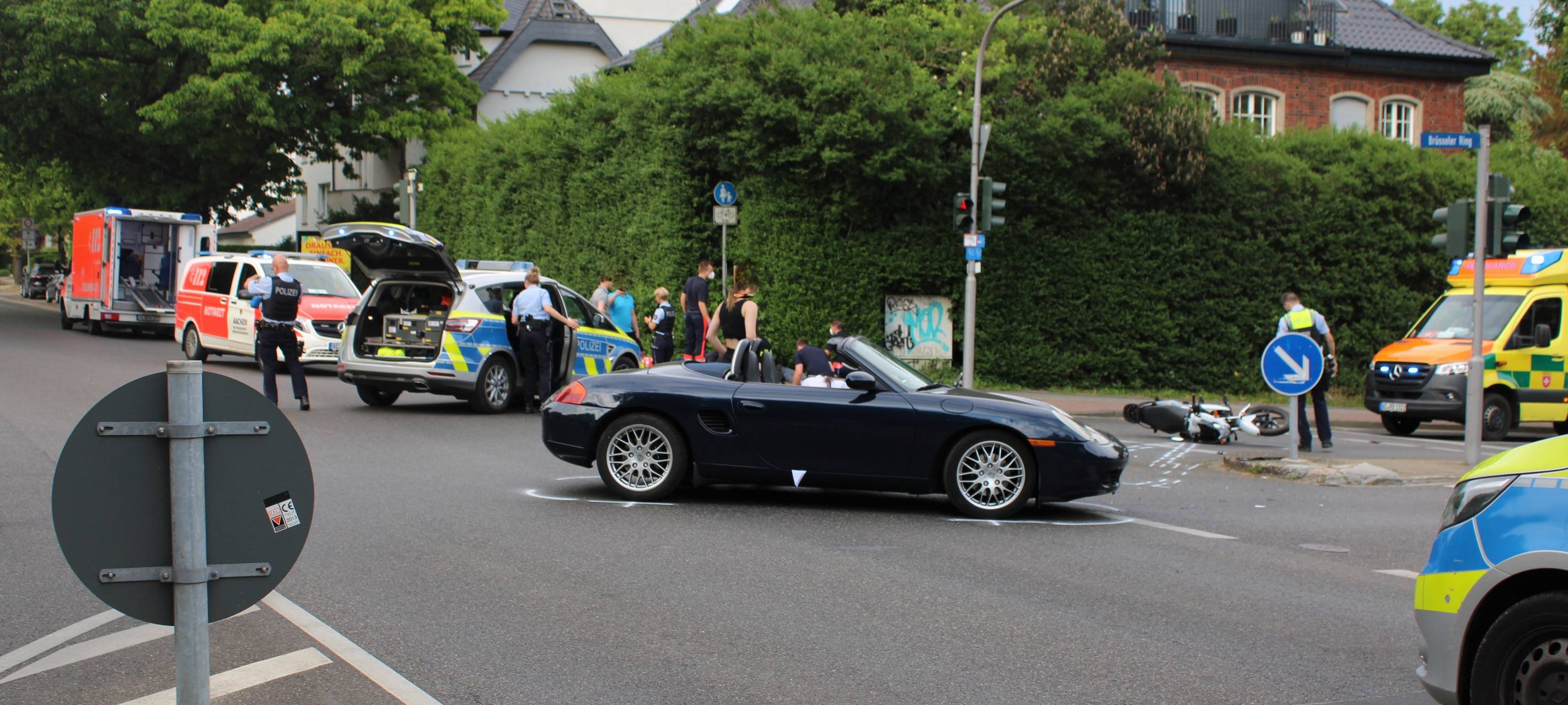 2 Verletzte bei Unfall auf Lütticher Straße