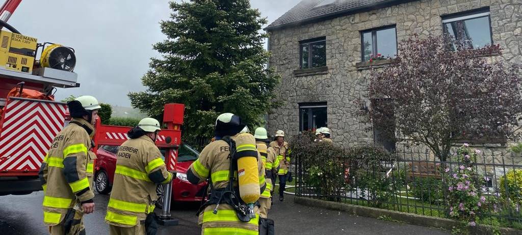 Dachstuhlbrand in Schmithof