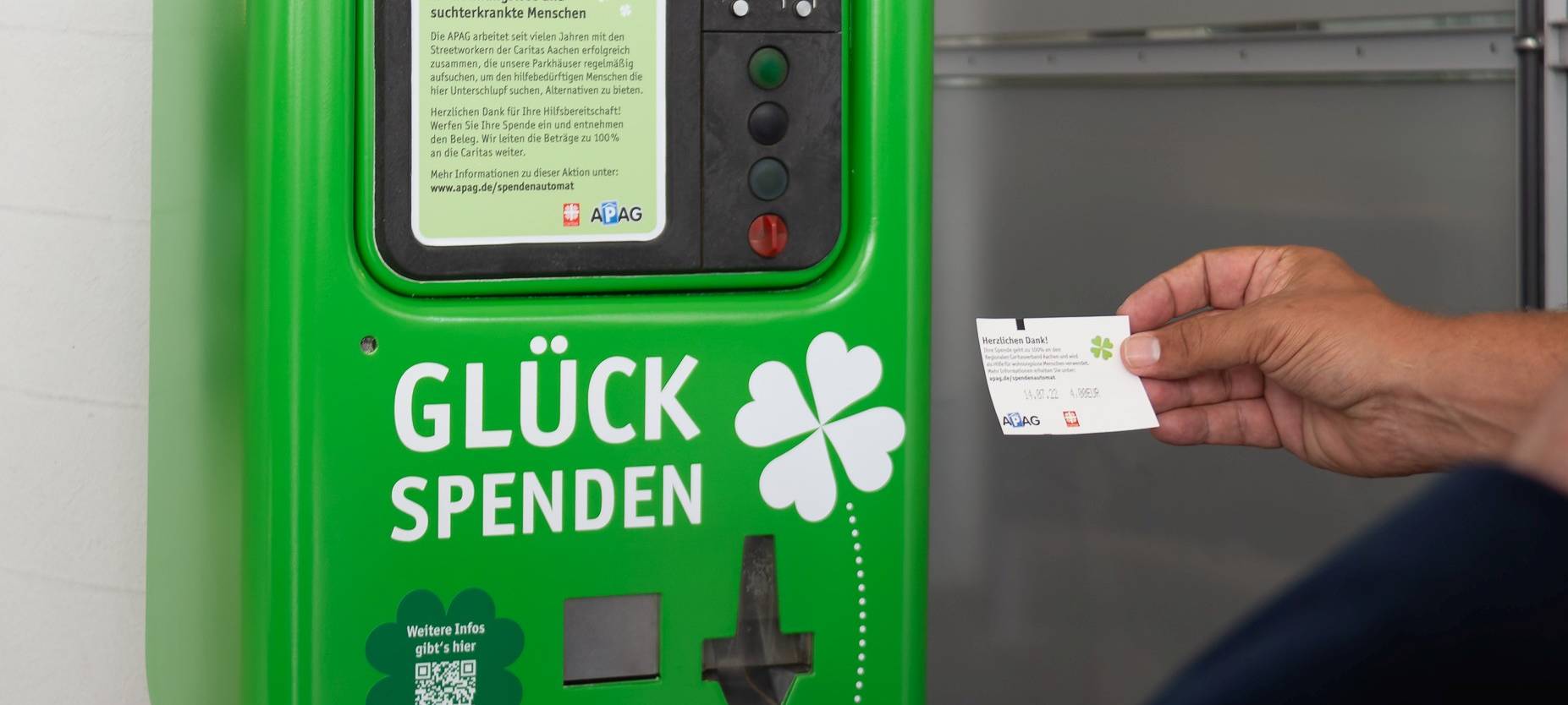 Parkautomat wird Spendenautomat