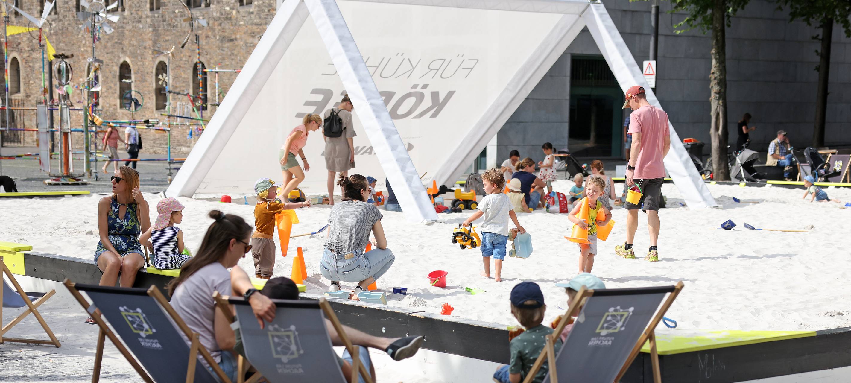 Archimedischer Sandkasten wird wieder abgebaut