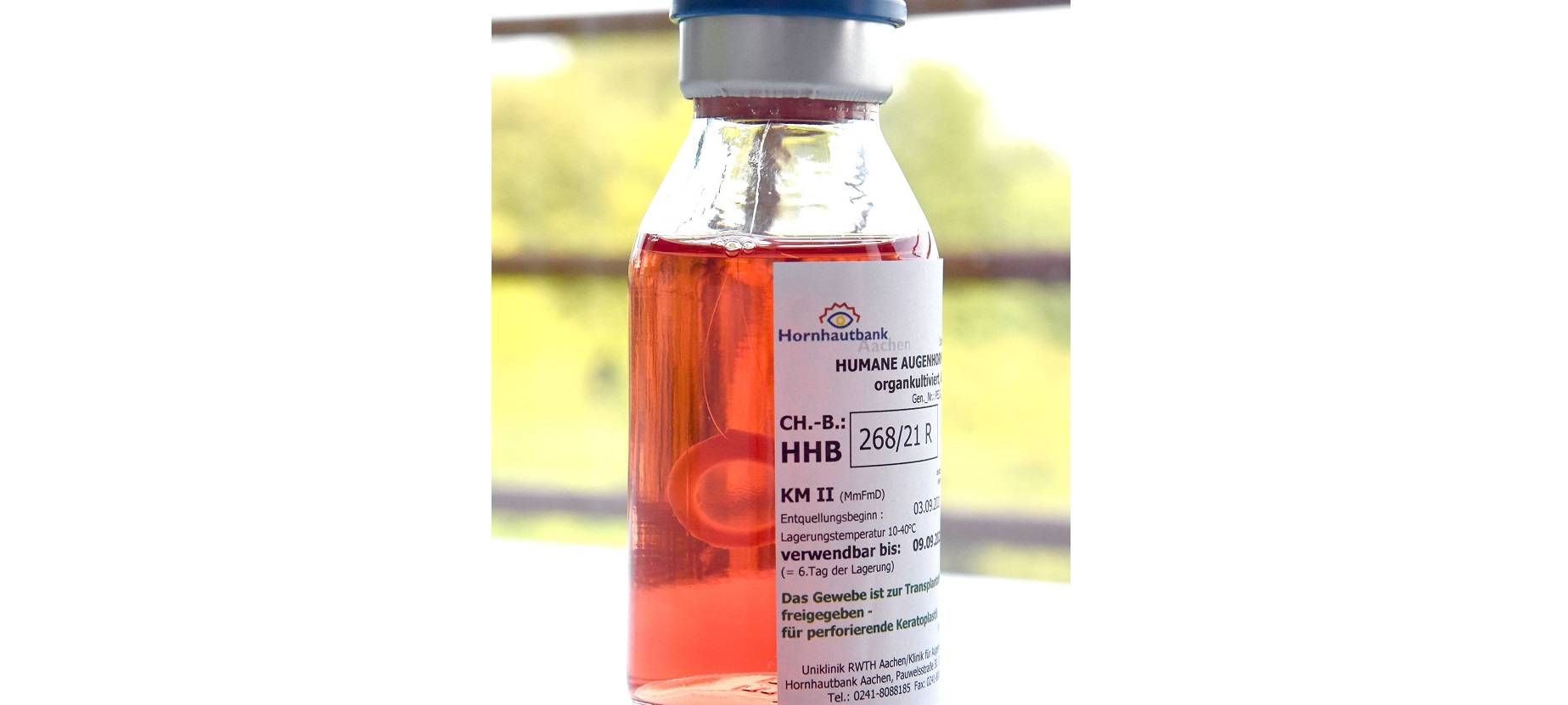 Hornhaut-Transport an der Aachener Uniklinik