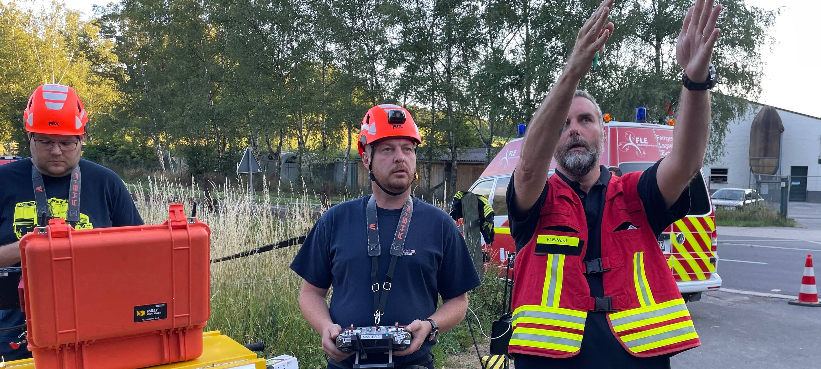 Übung: Drohneneinsatz bei Waldbränden