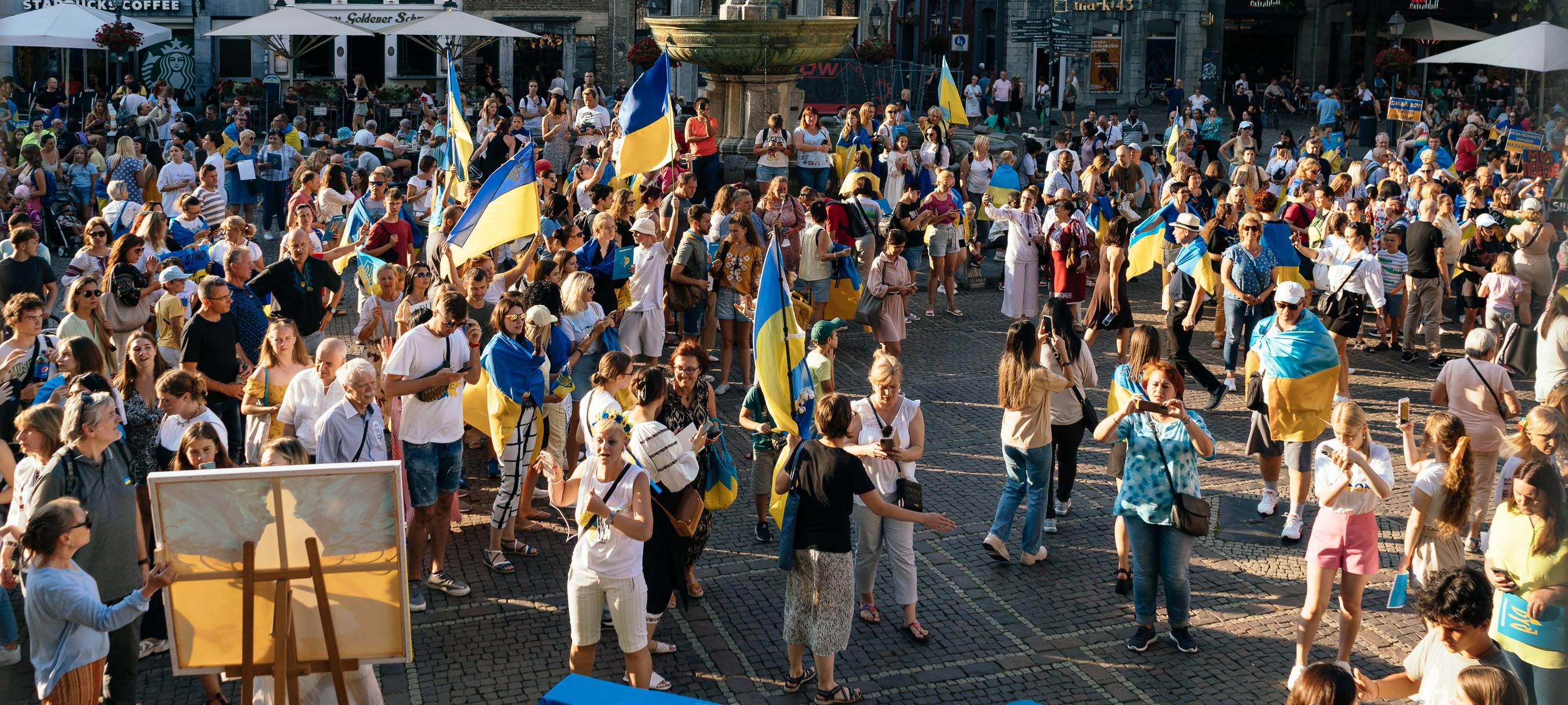Unabhängigkeitstag der Ukraine: Demo in Aachen