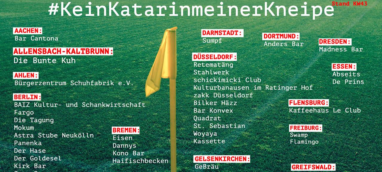 WM-Boykott in Lokalen