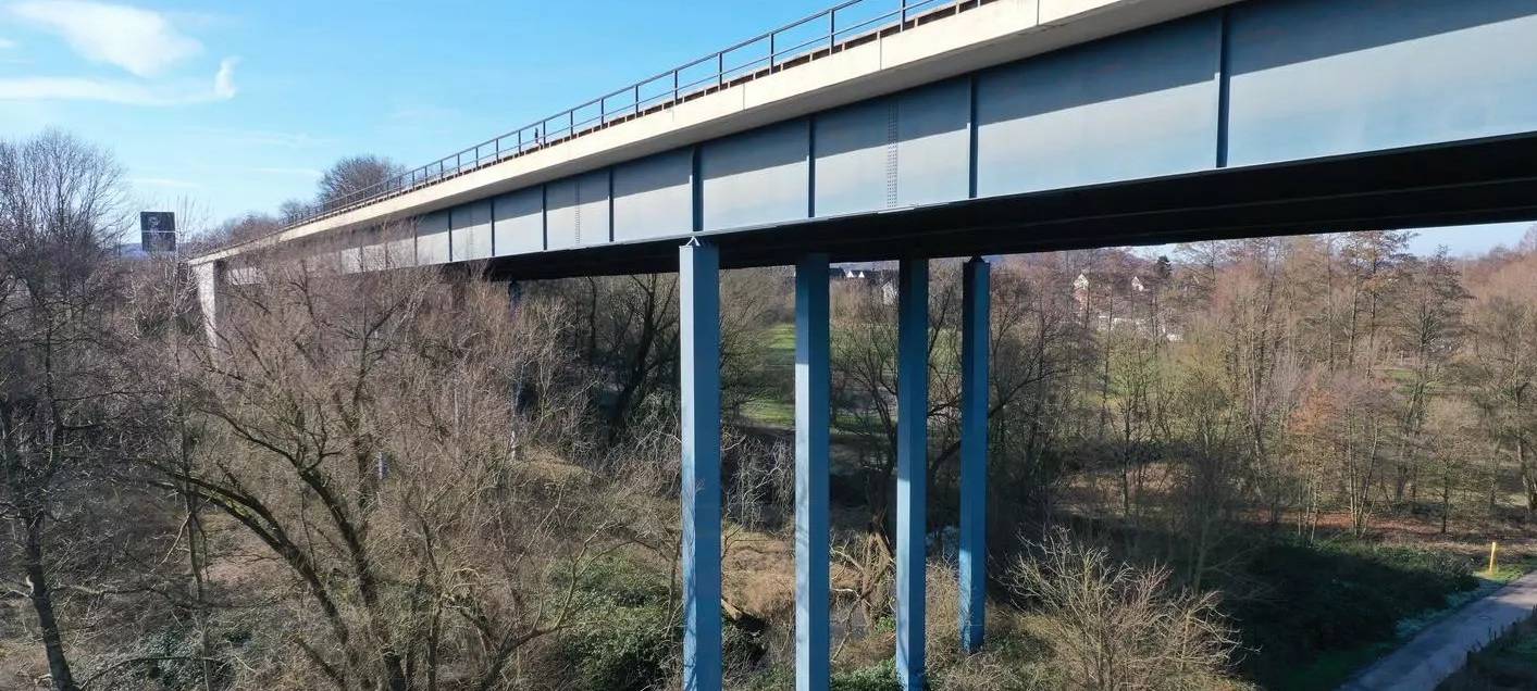 A544: Erste Rodungen vorm Bau der neuen Haarbachtalbrücke
