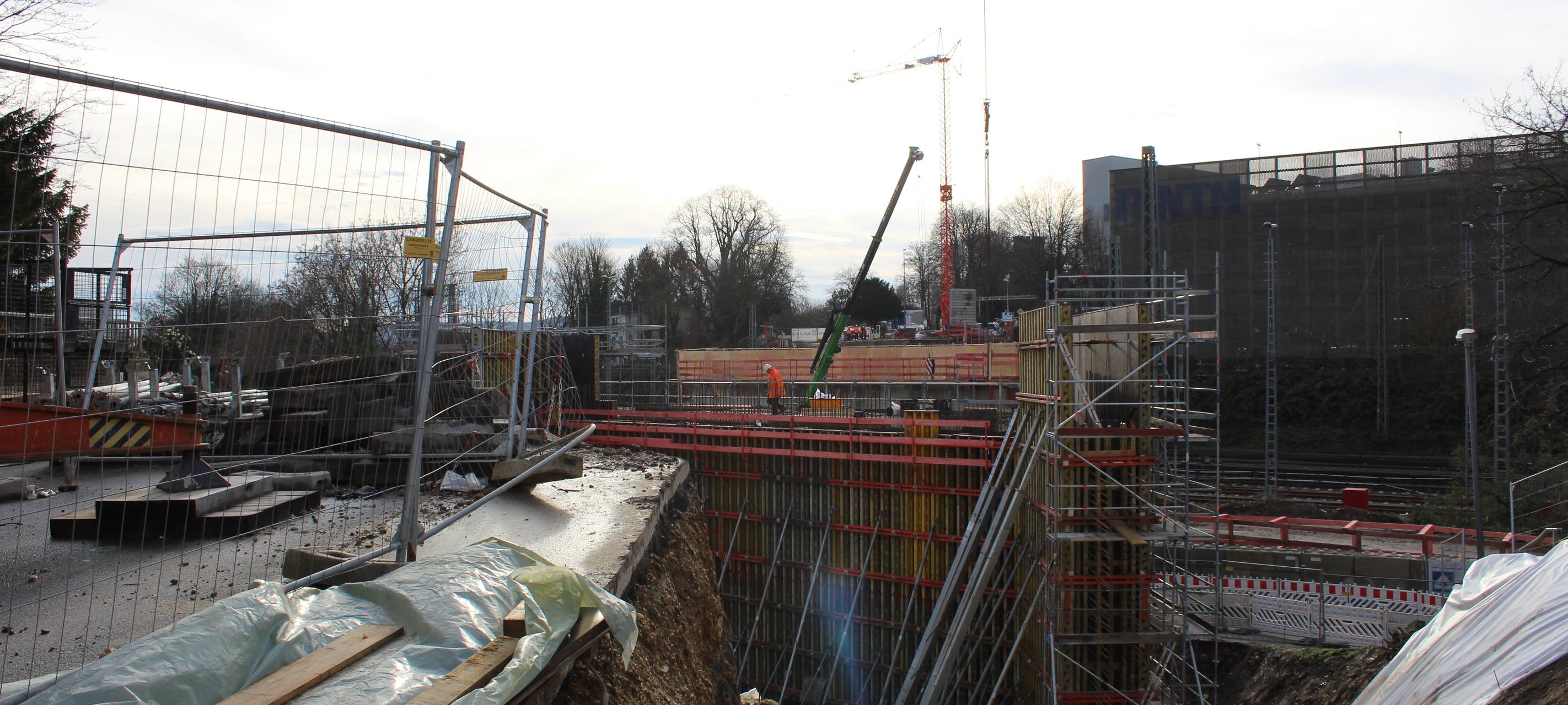Größte Betonage an der Großbaustelle Brücke Turmstraße