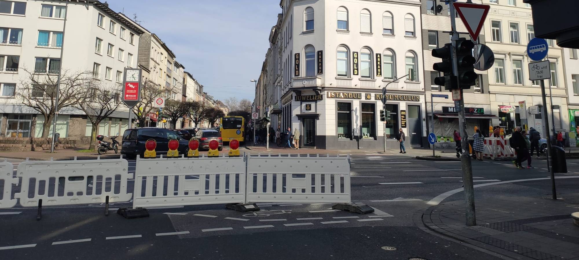 Adalbertsteinweg in Aachen: Verkehrsführung geändert