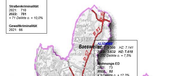 Jahresstatistik der Polizei: Deutlich mehr Kriminalität