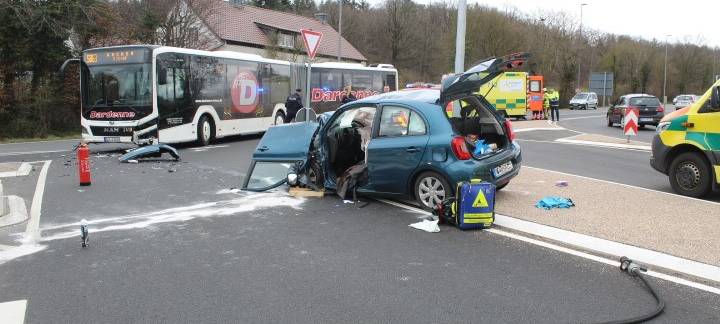 Unfall bei Gut Kalkhäuschen: Drei Verletzte