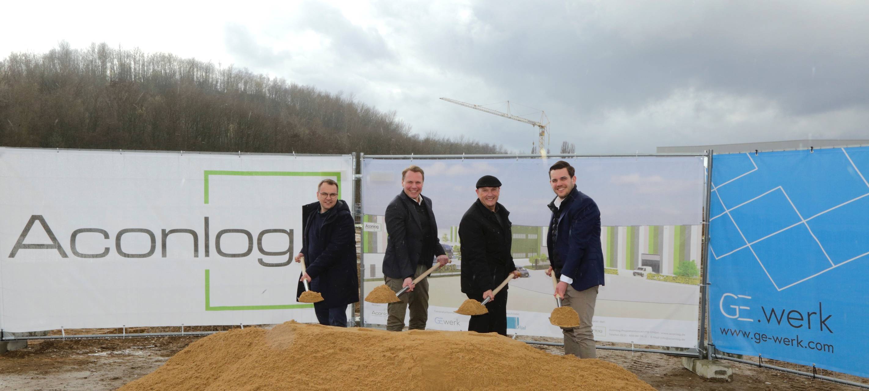 Symbolischer Spatenstich für Aconlog Gewerbepark Alsdorf
