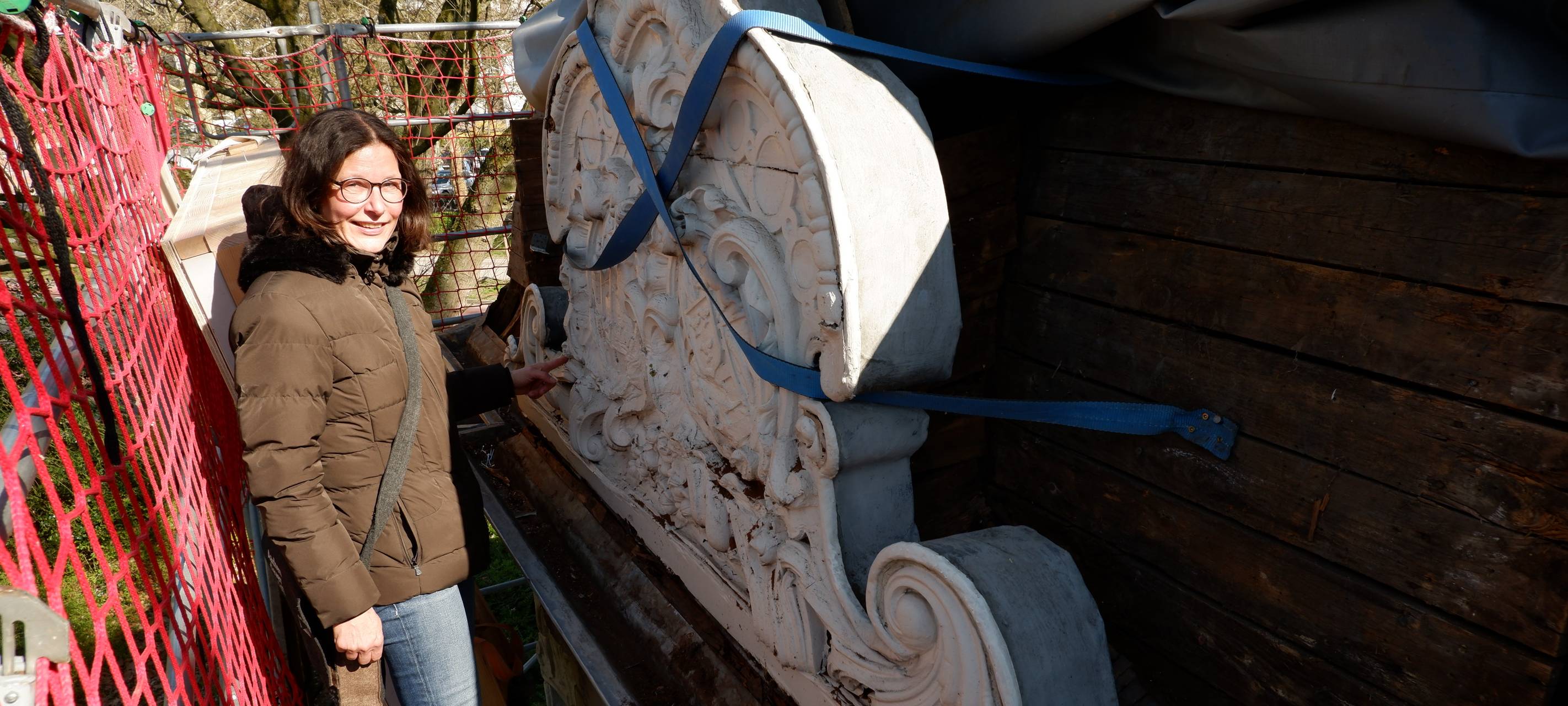 Arbeiten am Nuellens-Pavillon in Burtscheid