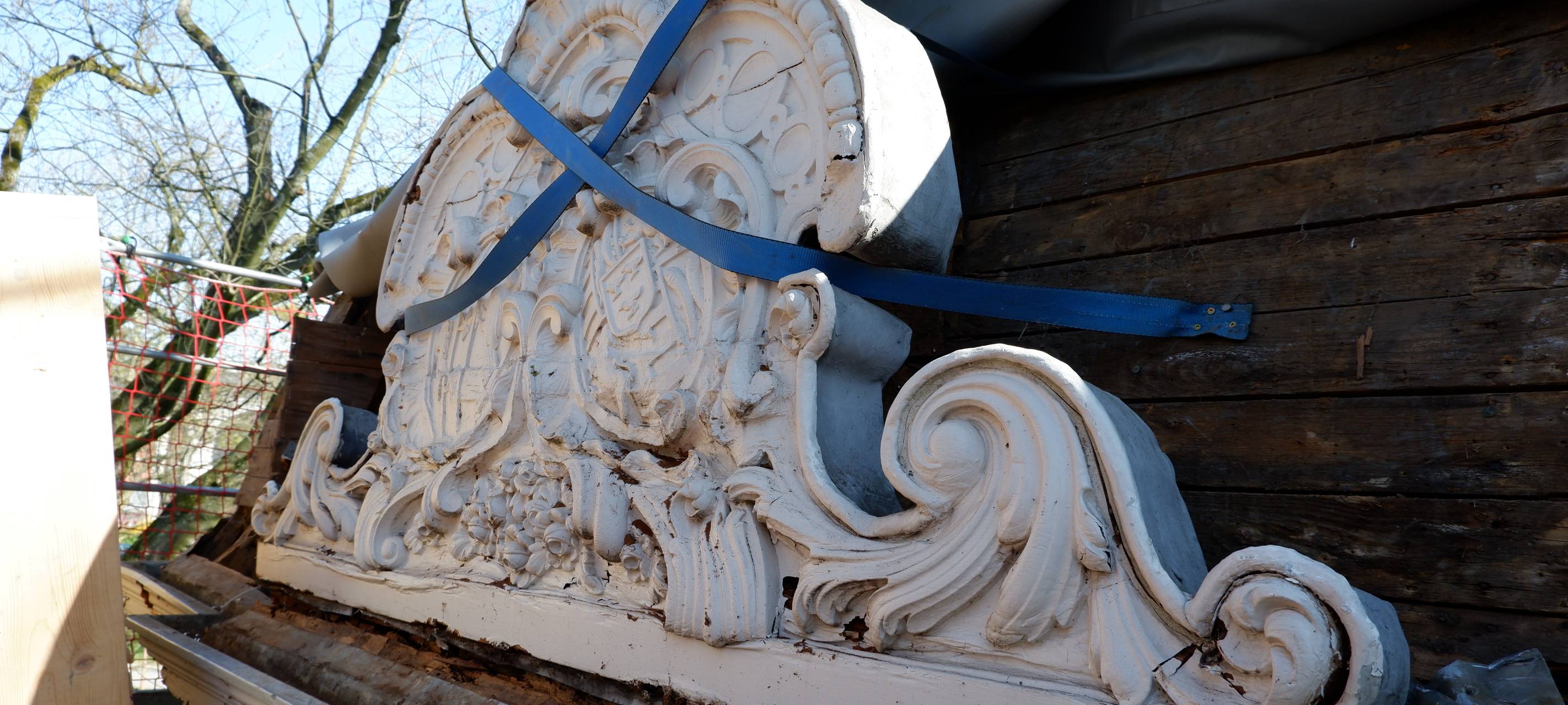 Arbeiten am Nuellens-Pavillon in Burtscheid