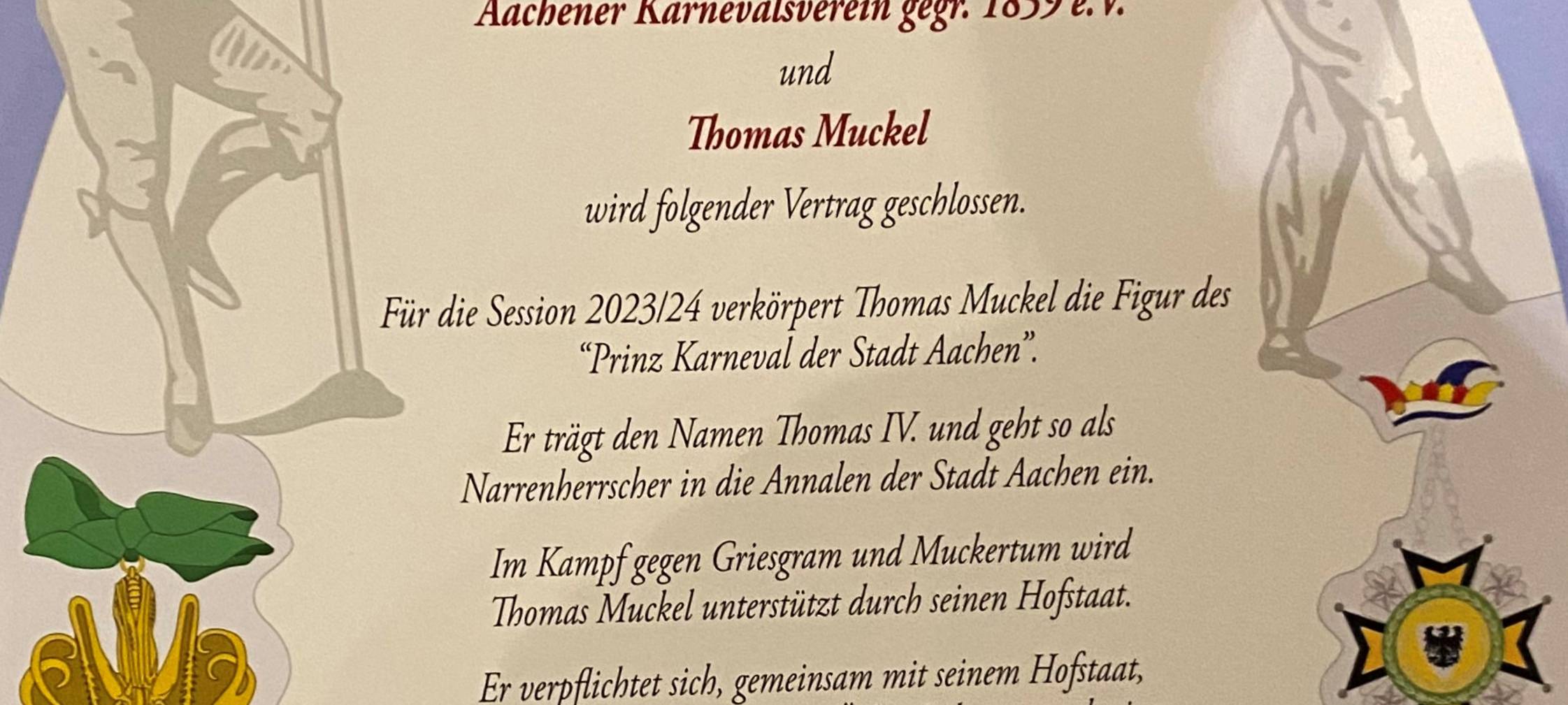 Thomas Muckel wird Aachens nächster Karnevalsprinz