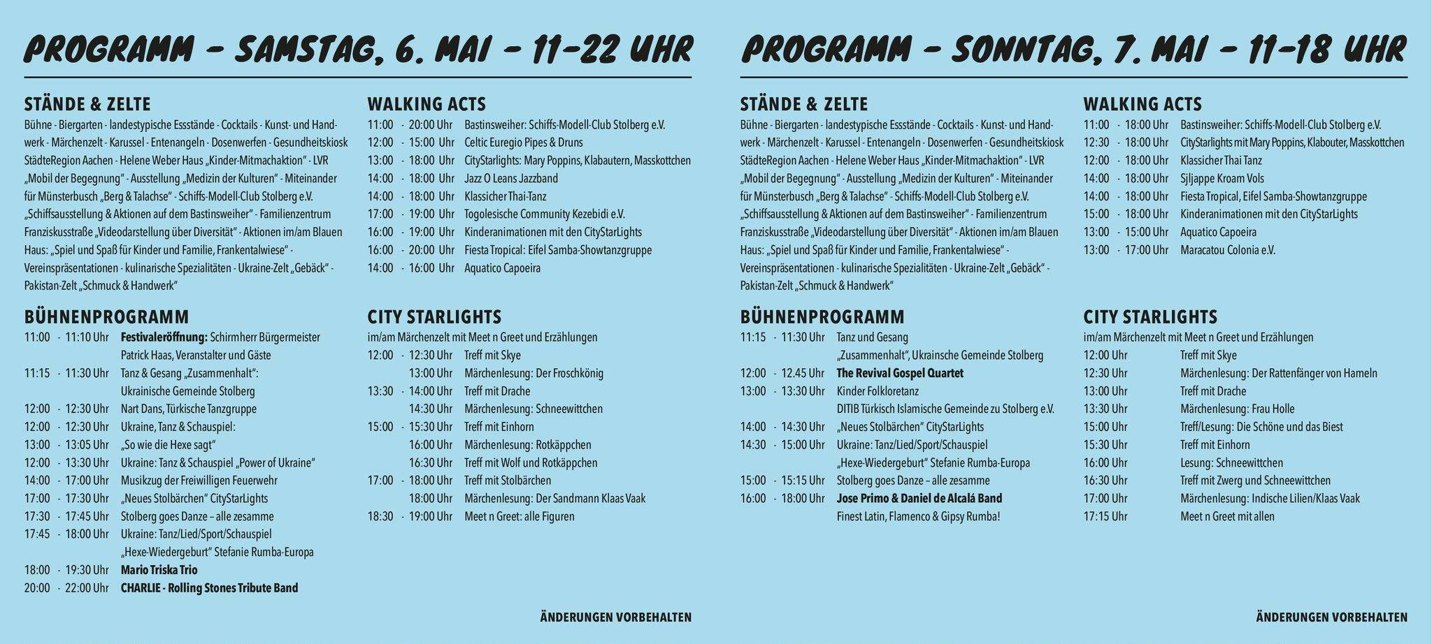 Stolberg feiert wieder "Frühling der Kulturen"