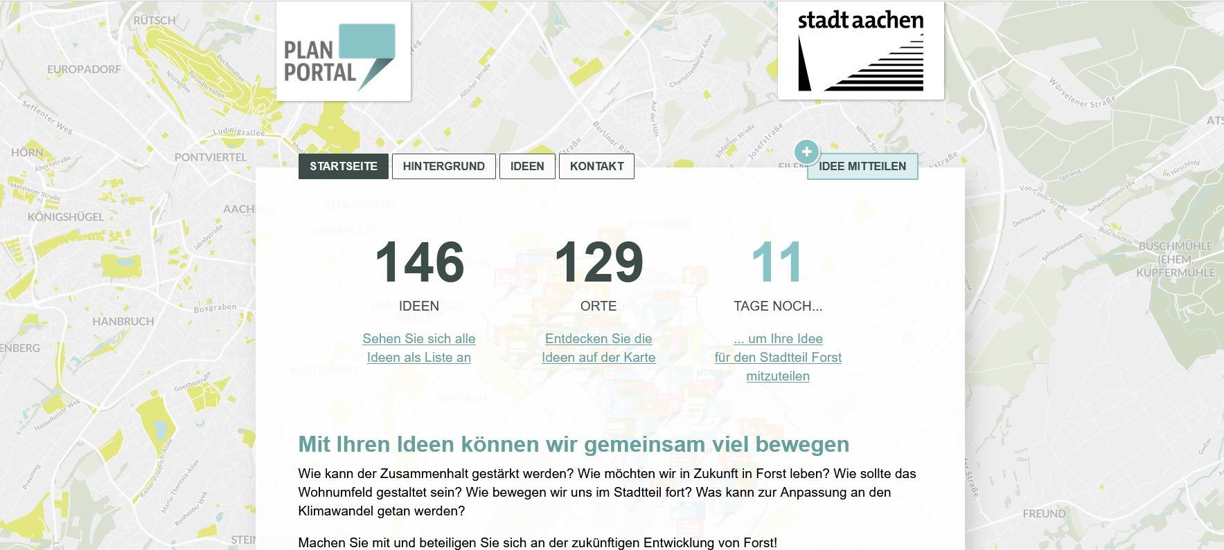 Weiterentwicklung von Aachen-Forst: Online mitmachen!