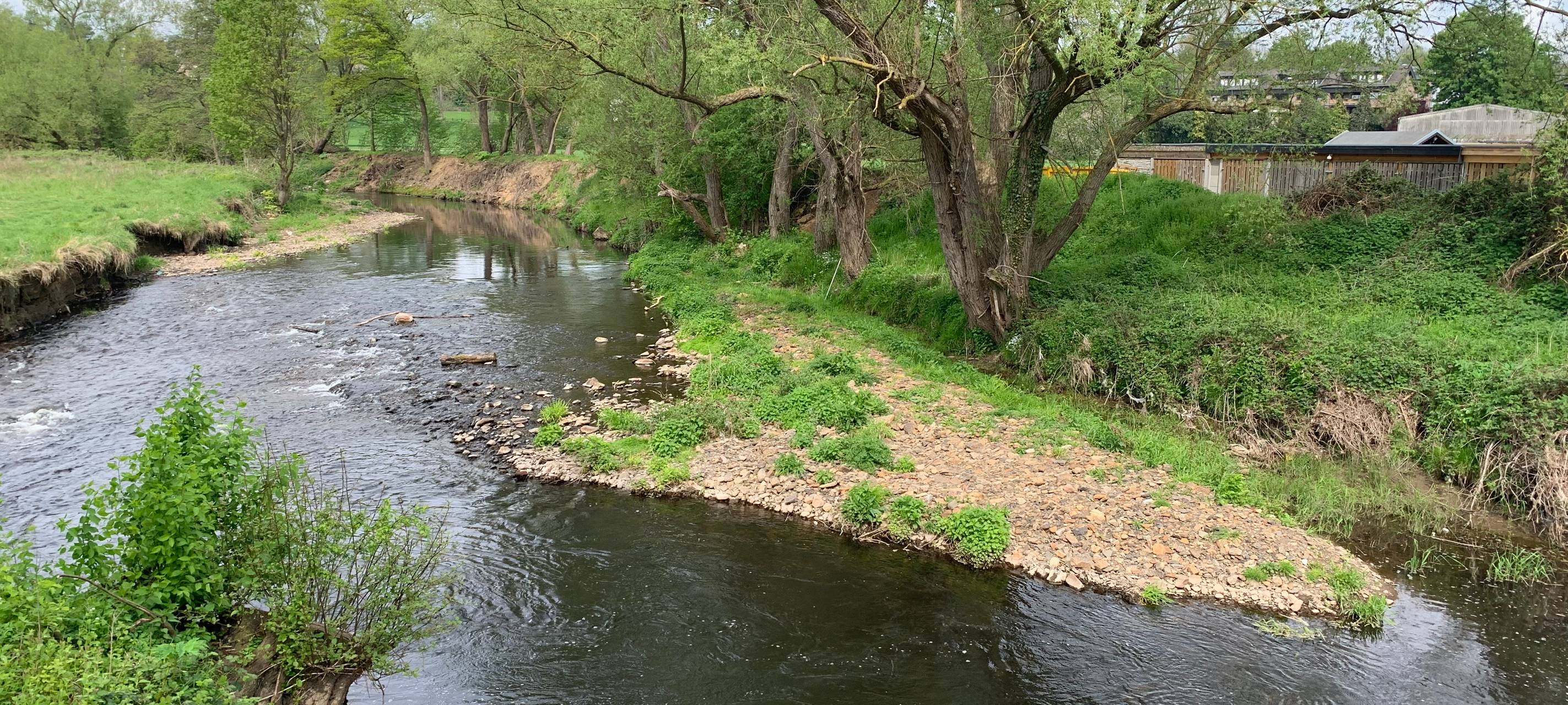 WVER entfernt Schotterbank nach Hochwasser in Eschweiler