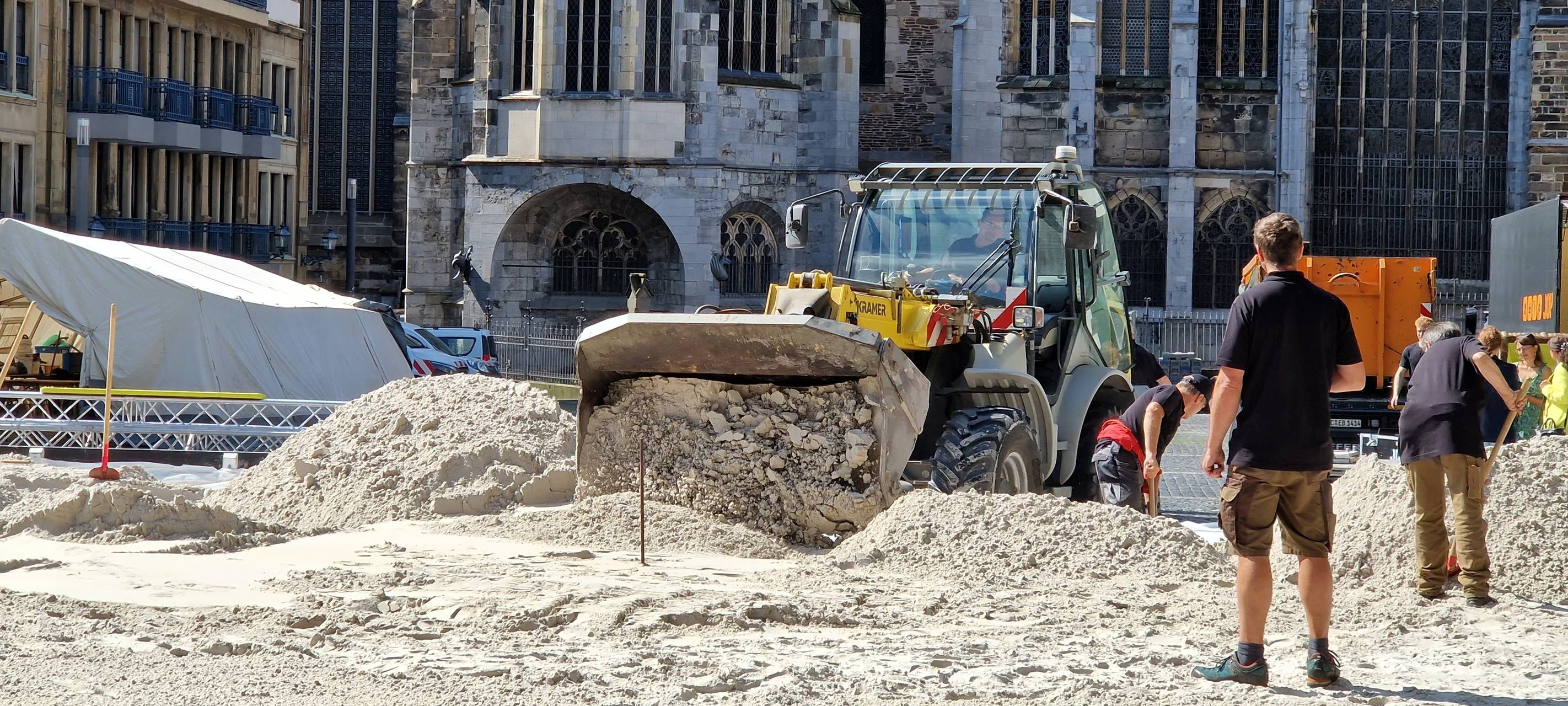 Archimedischer Sandkasten steht wieder auf dem Katschhof