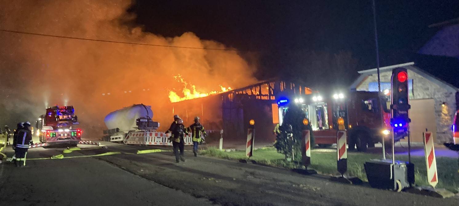 Scheunenbrand in Höfen
