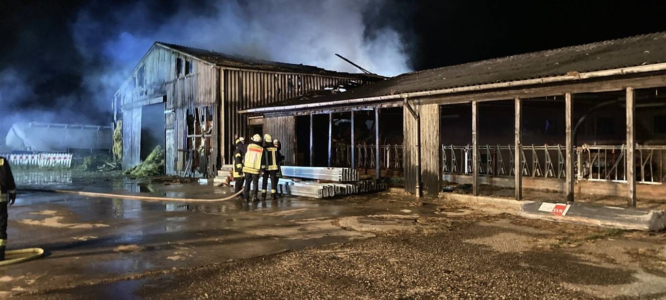 Scheunenbrand in Höfen