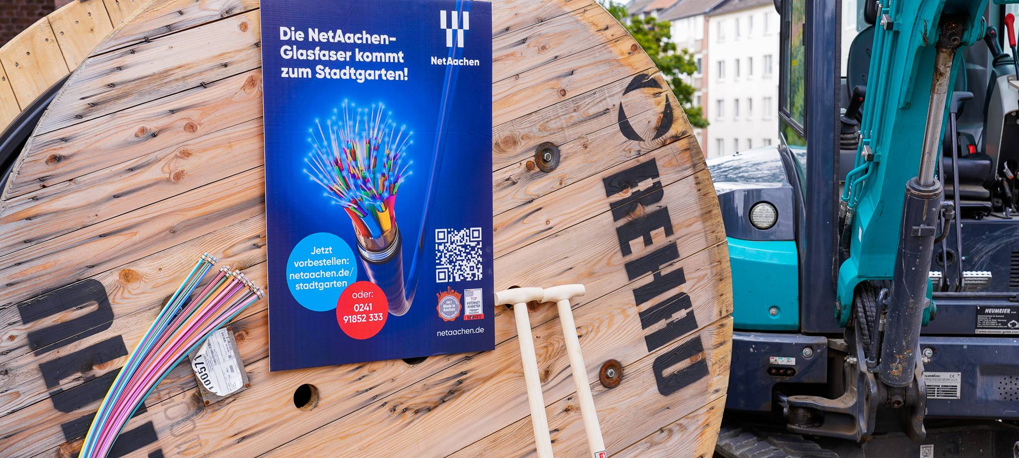 Glasfaser für Aachens Norden am Stadtgarten und am Lousberg