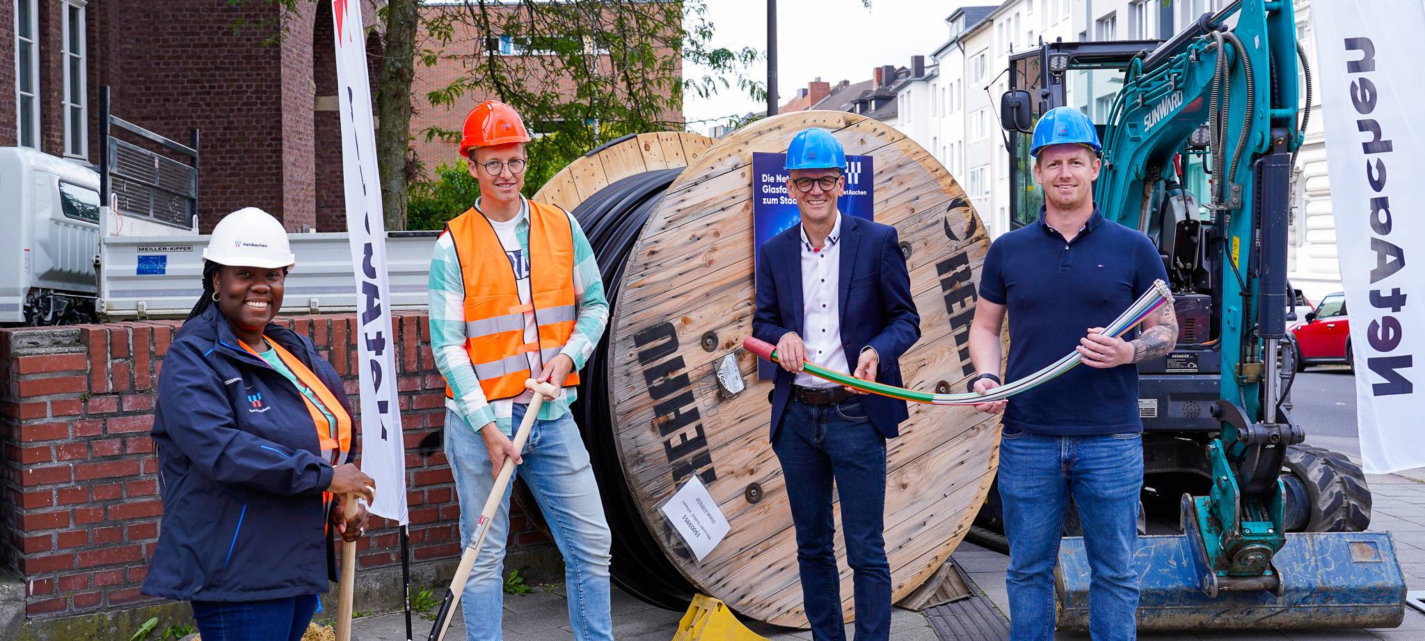 Glasfaser für Aachens Norden am Stadtgarten und am Lousberg