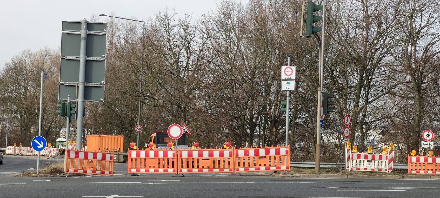 A544-Sperrung: Umleitung führt über Großbaustelle