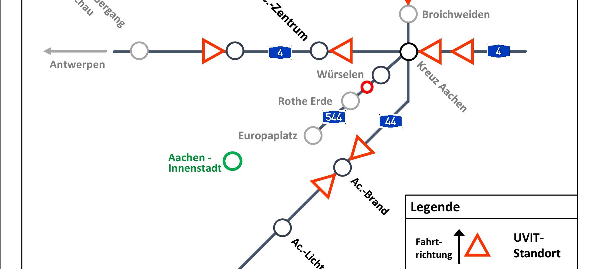 Digitalinfos werden rund ums Aachener Kreuz montiert