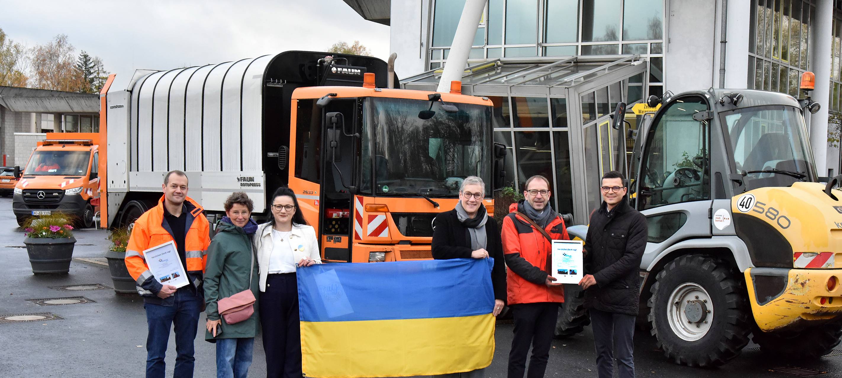 Aachen spendet Fahrzeuge für die Partnerstadt in der Ukraine