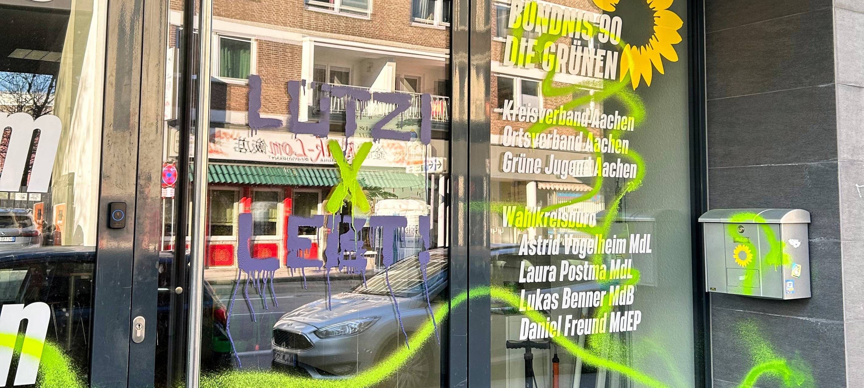 Grünes Zentrum in Aachen erneut beschmiert