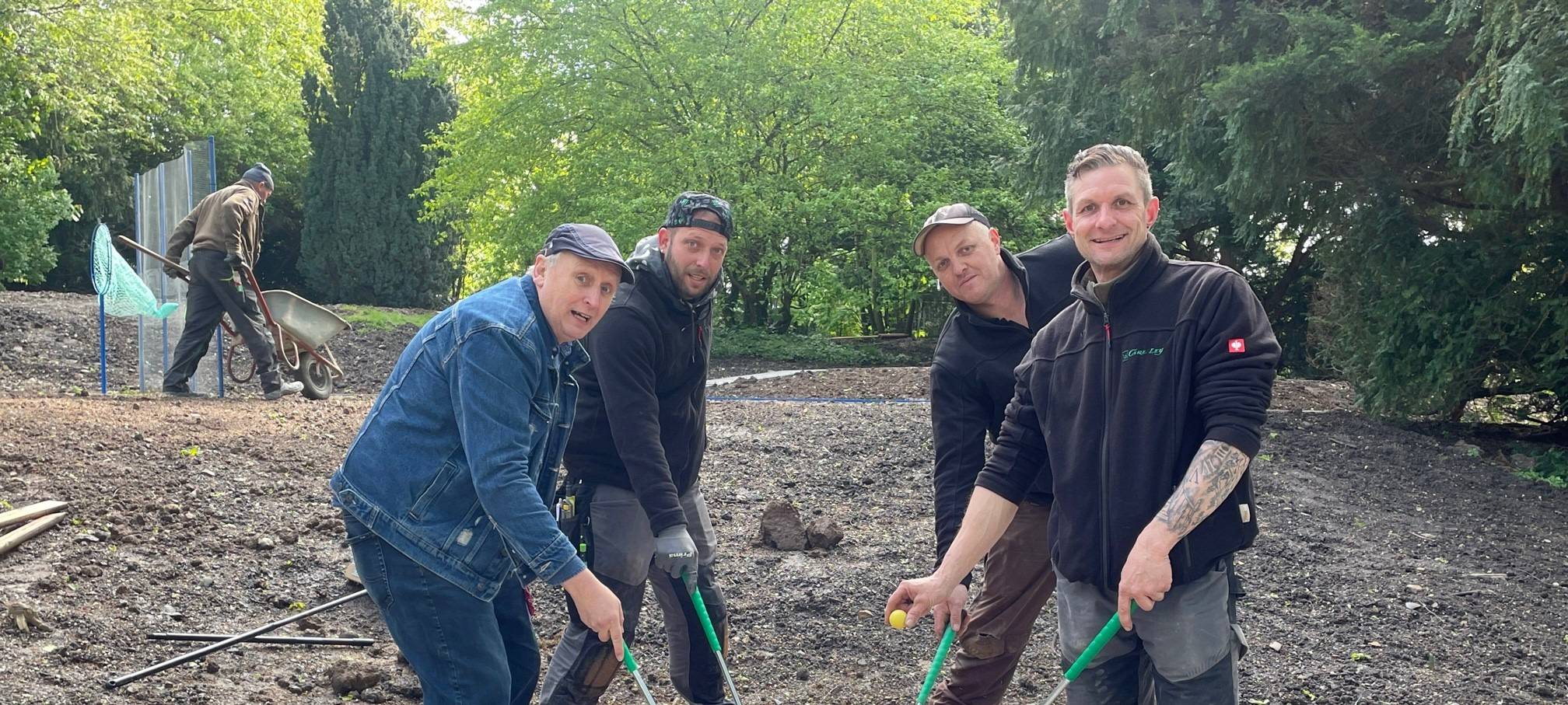 Minigolf-Anlage im Aachener Kurpark vor Wiedereröffnung