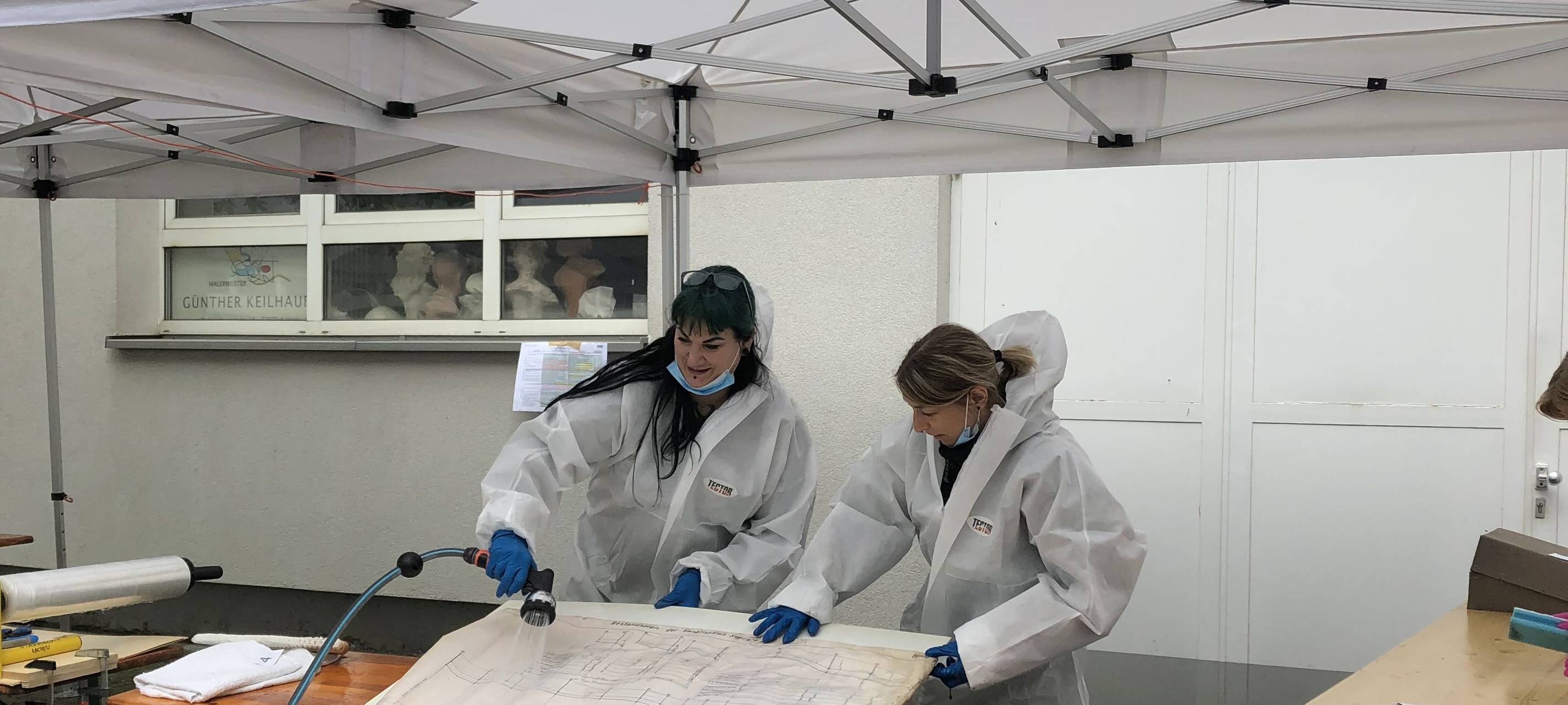 Notfallübung im Aachener Stadtarchiv