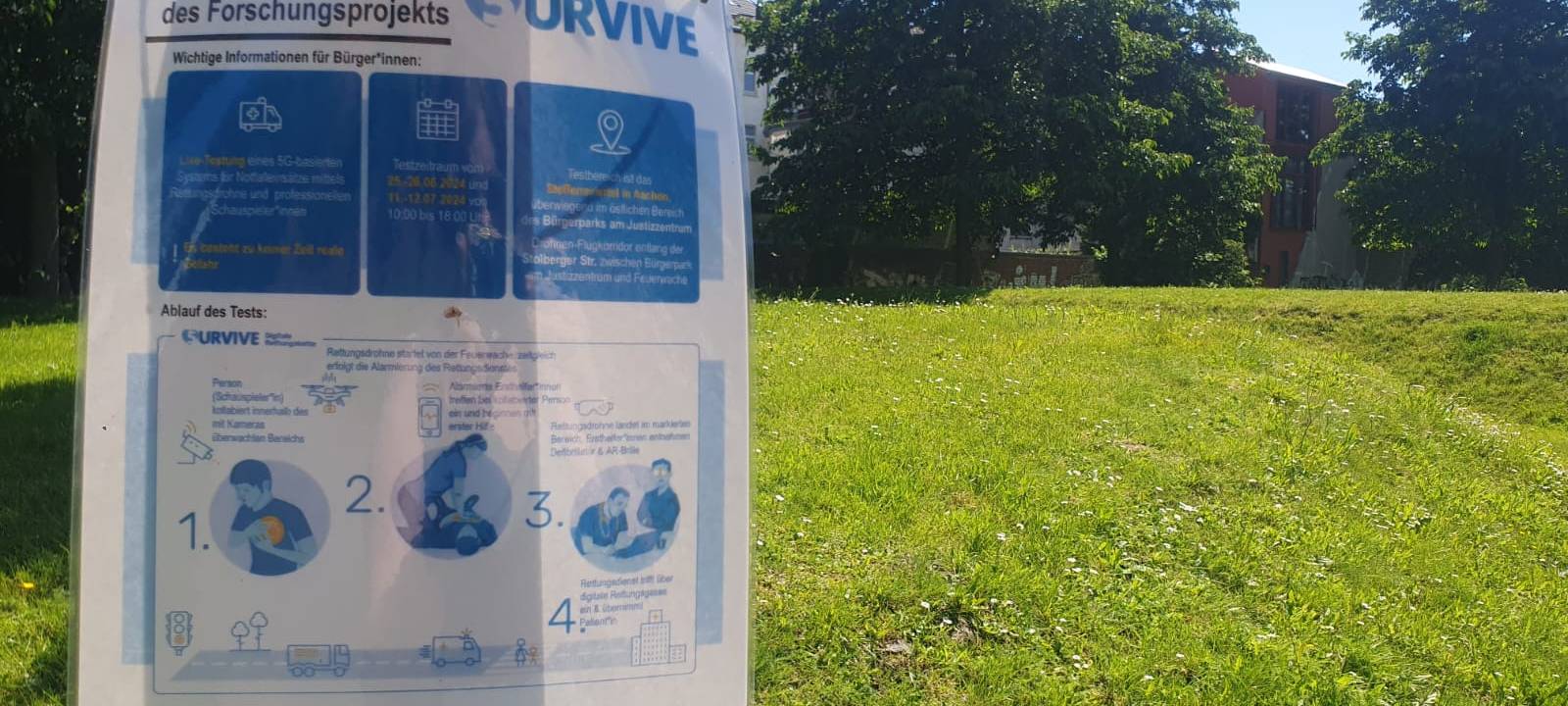 Tests mit Rettungsdrohnen in Aachen