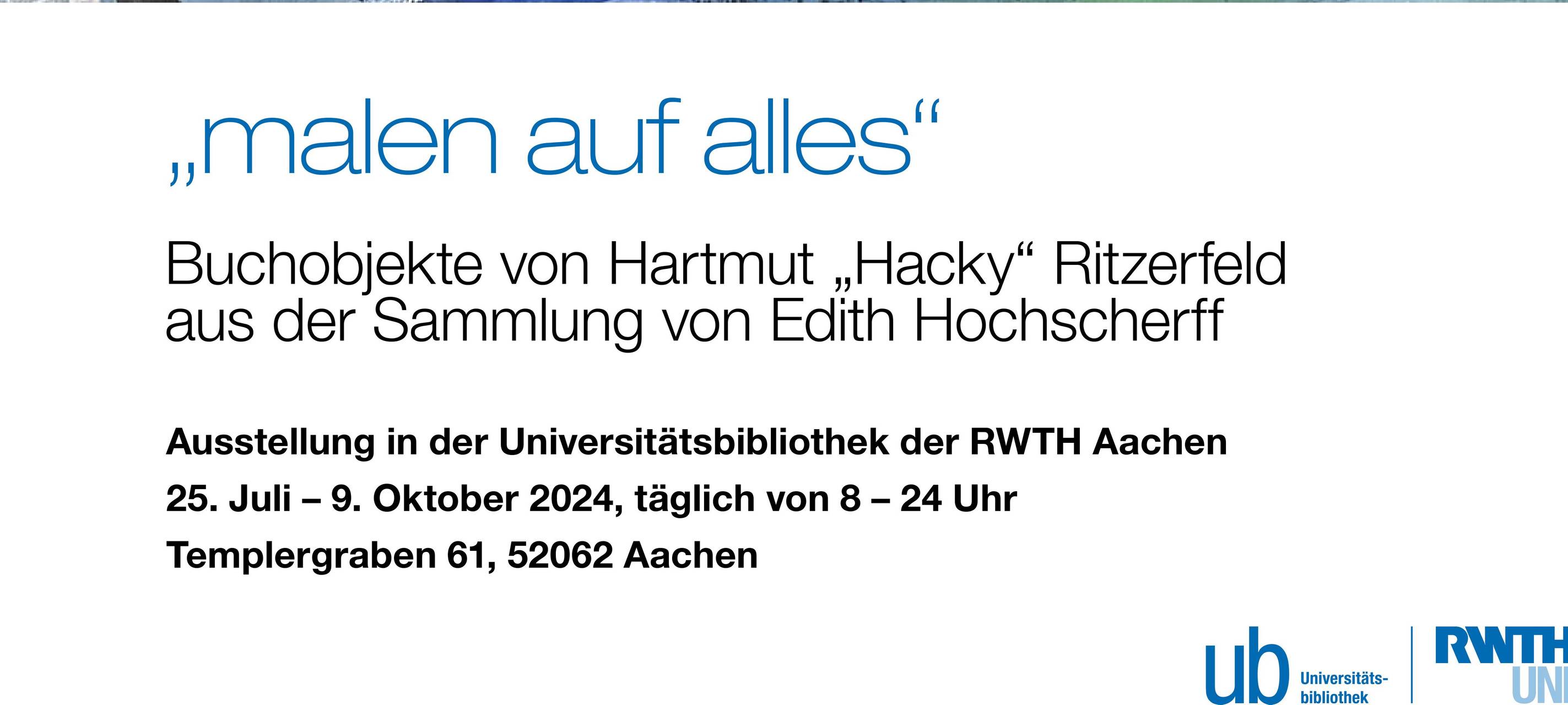 "malen auf alles" - Ritzerfeld-Arbeiten in der Uni