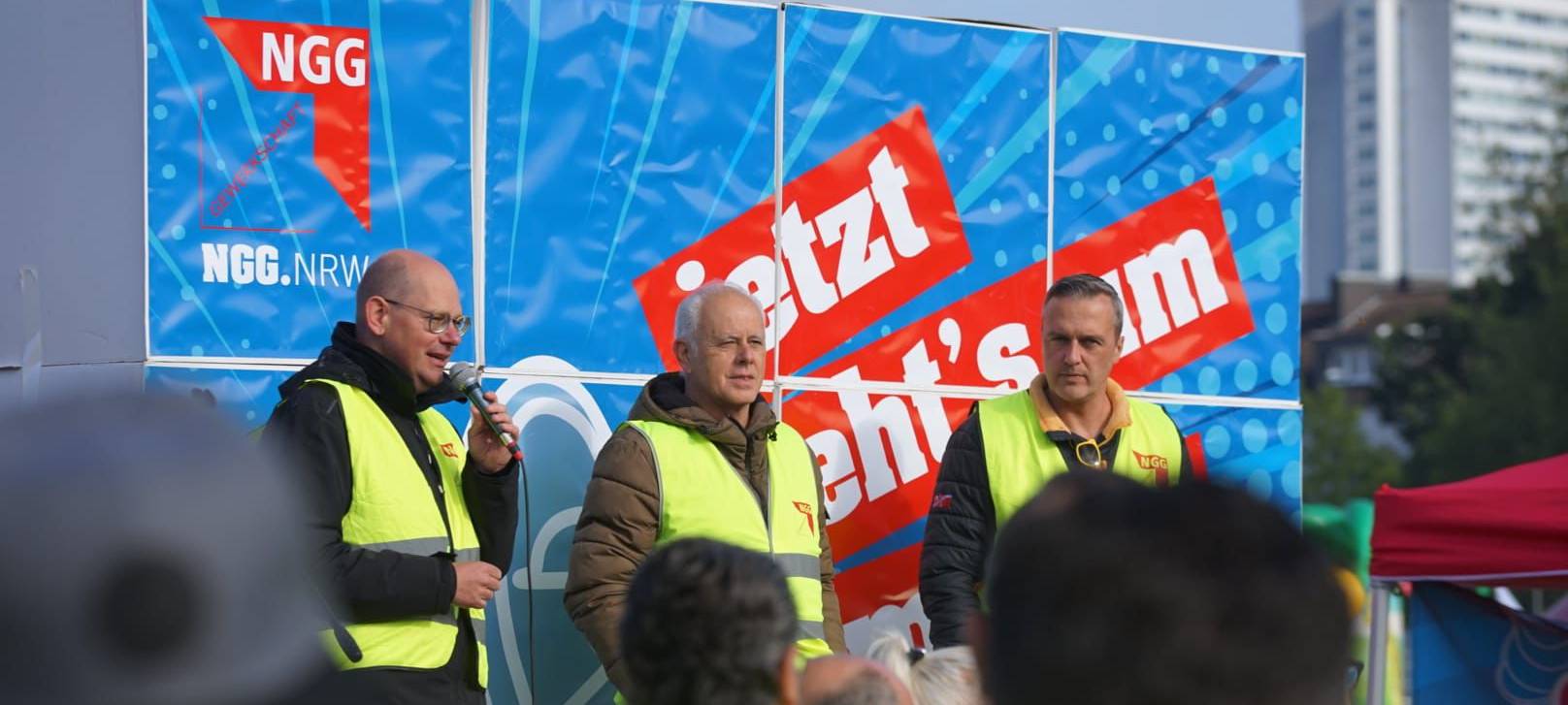 NGG-Protest auf dem Bendplatz
