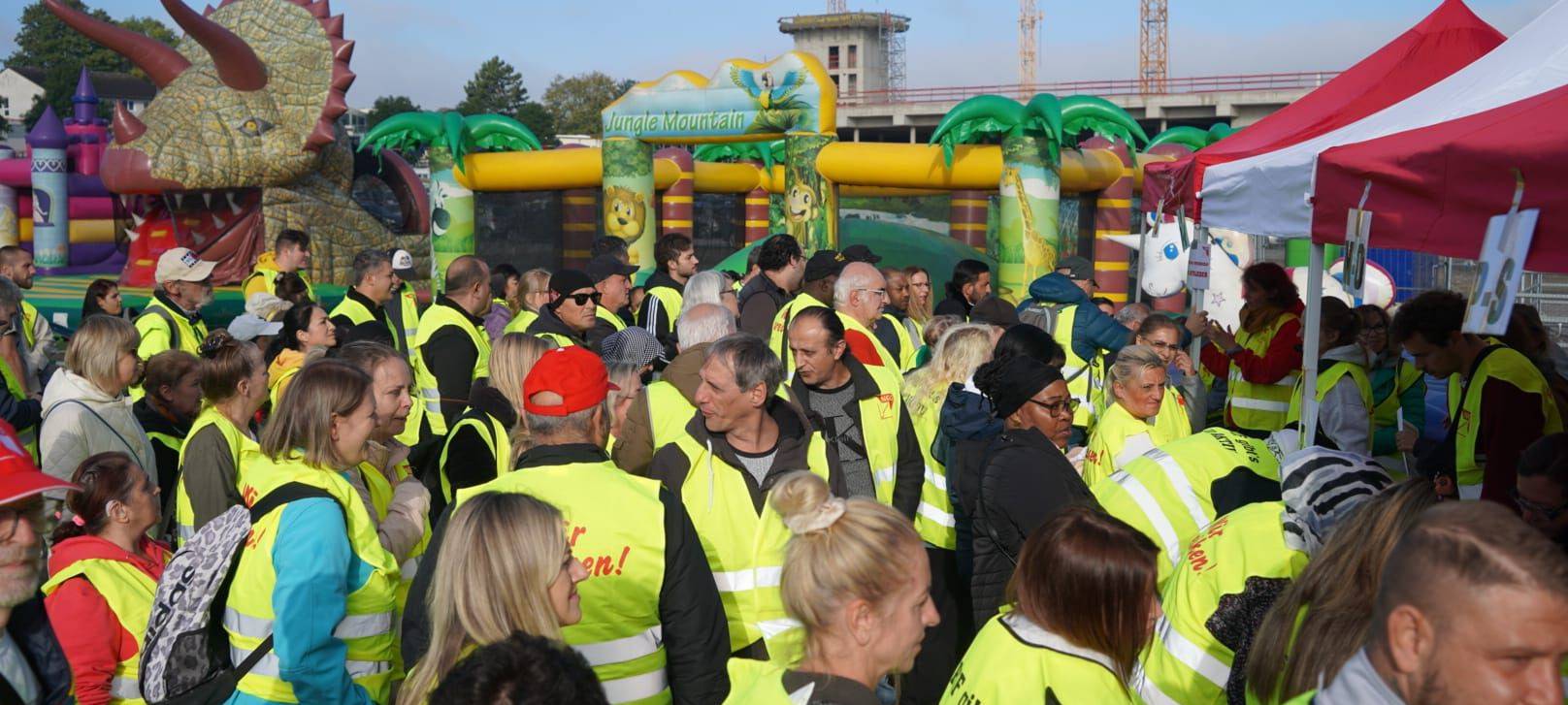 NGG-Protest auf dem Bendplatz
