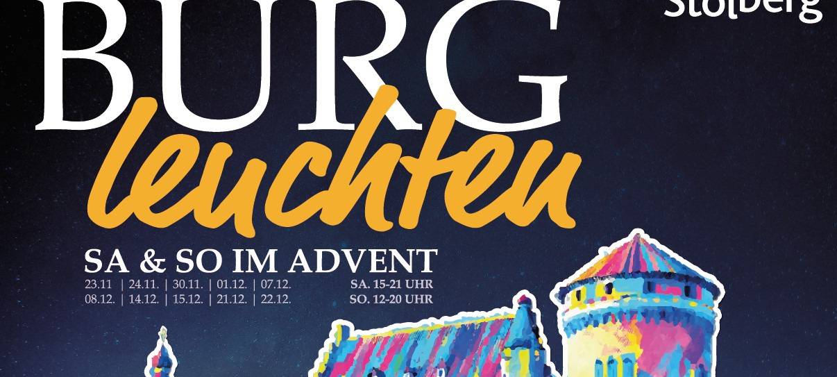 Stolbergs Burg wird im Advent illuminiert