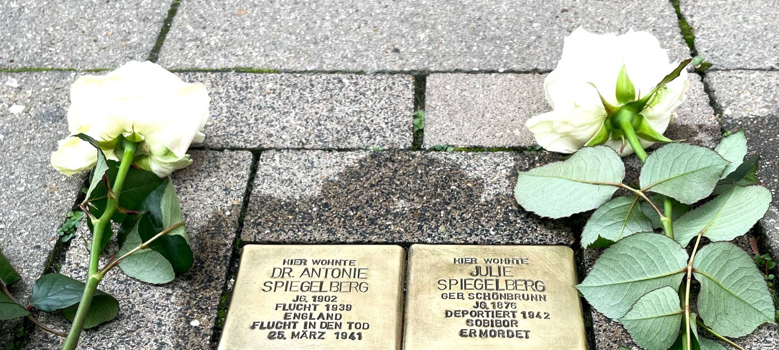 Azubis säubern Stolpersteine