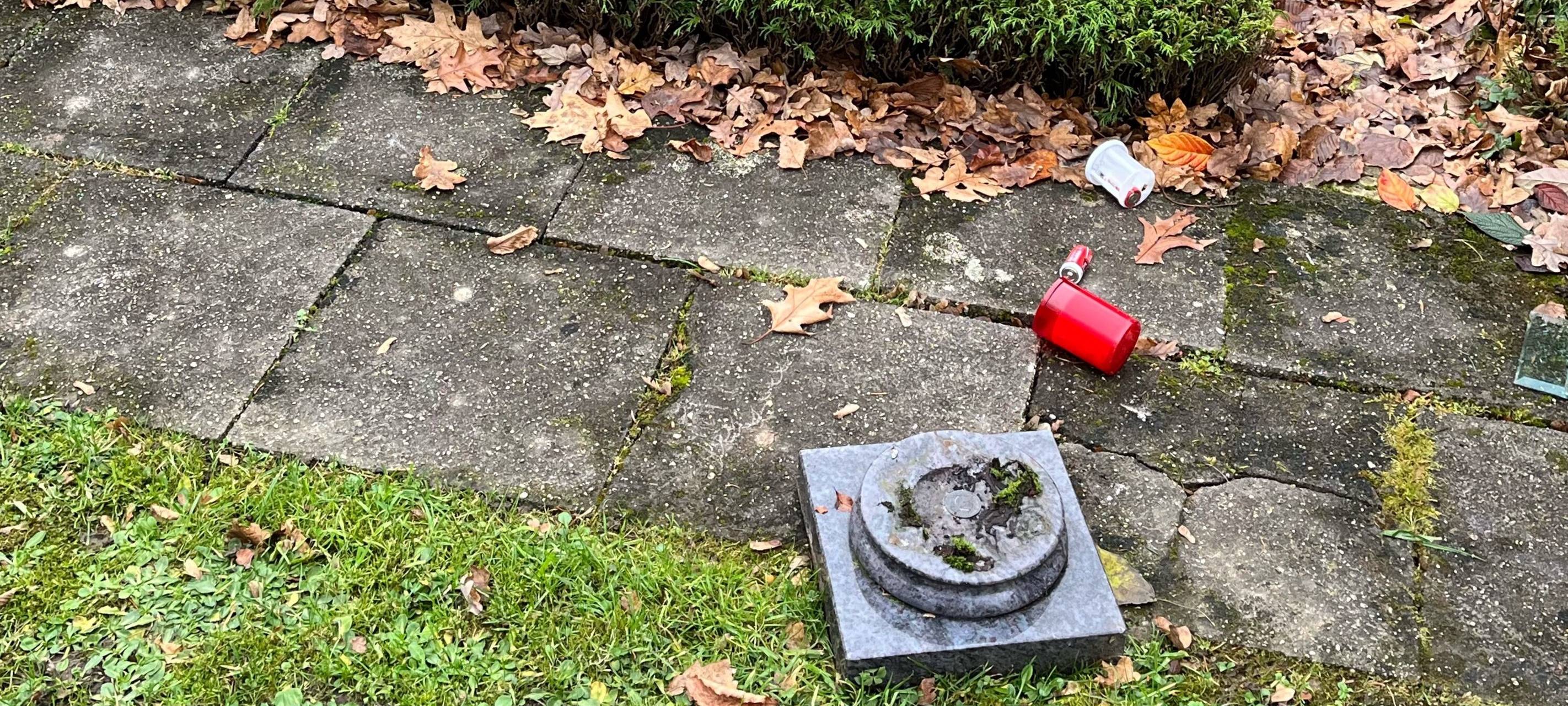 Vandalismus auf dem Friedhof von Weisweiler