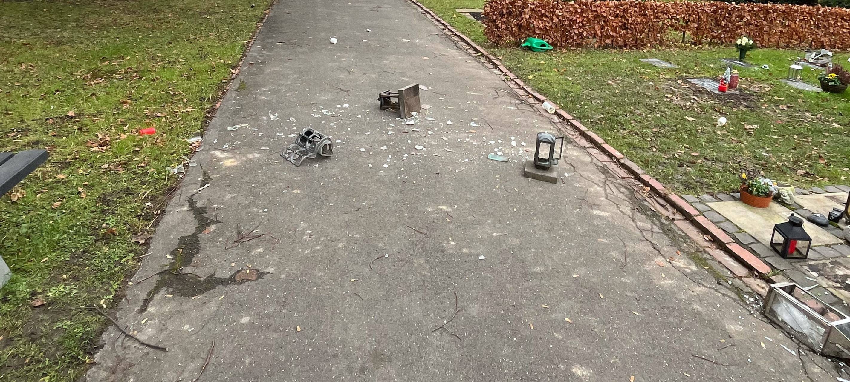 Vandalismus auf dem Friedhof von Weisweiler