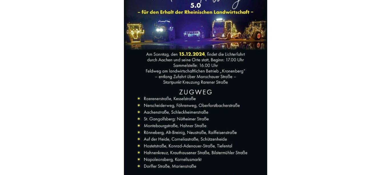 Lichterfahrten am Wochenende