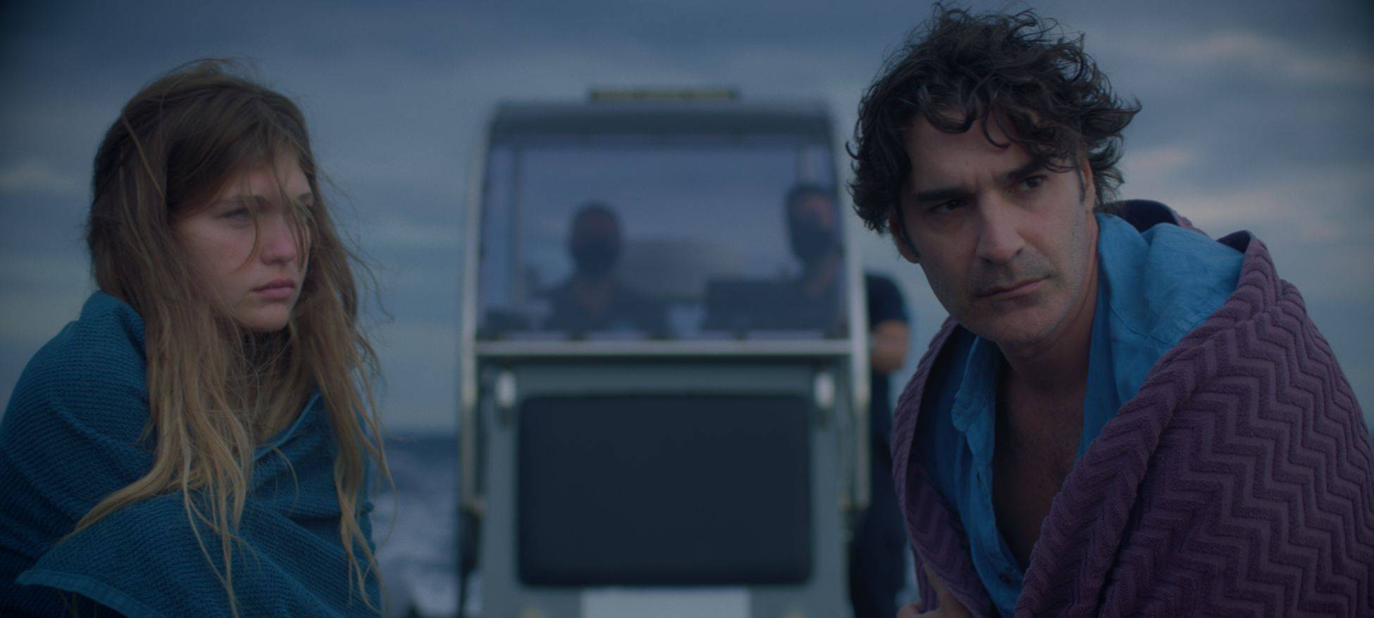 Orestis und Klelia auf einem Boot.