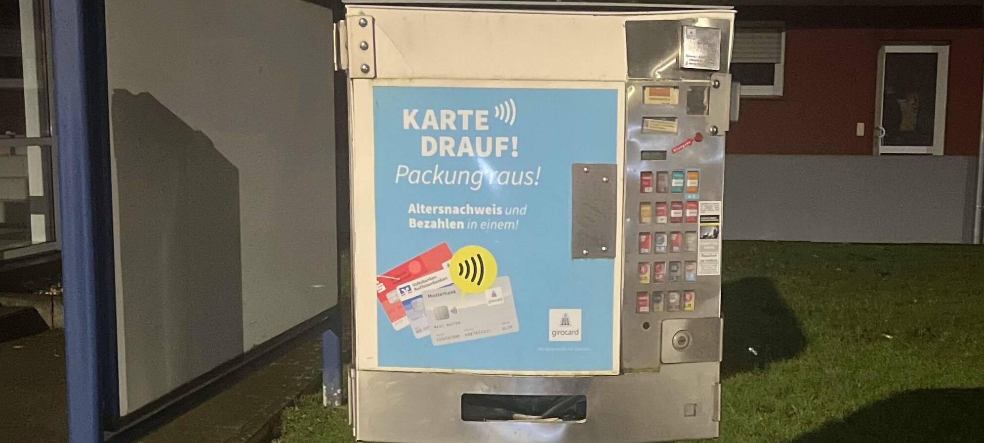 Wieder Zigarettenautomat gesprengt