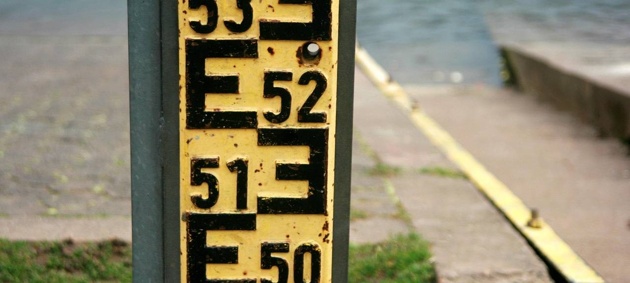 Diepenbenden: Pegelabsenkung in Stauanlage