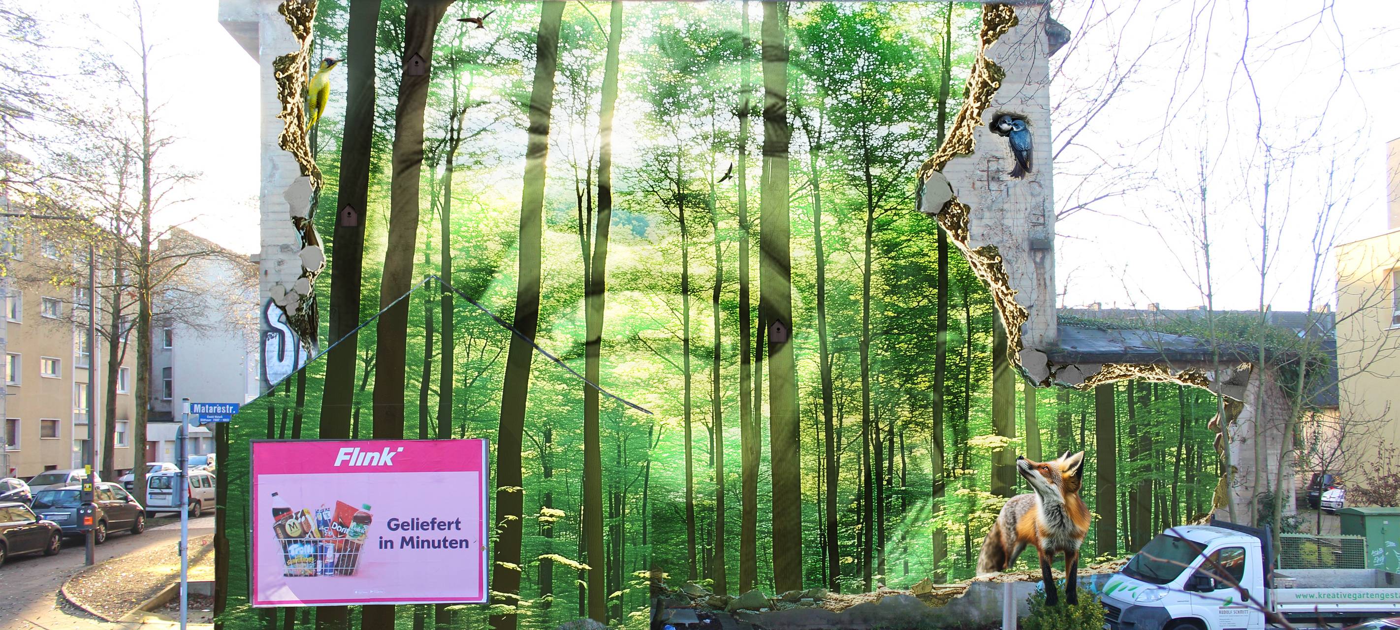 Urban Art für Aachener Bunker an der Zeppelinstraße