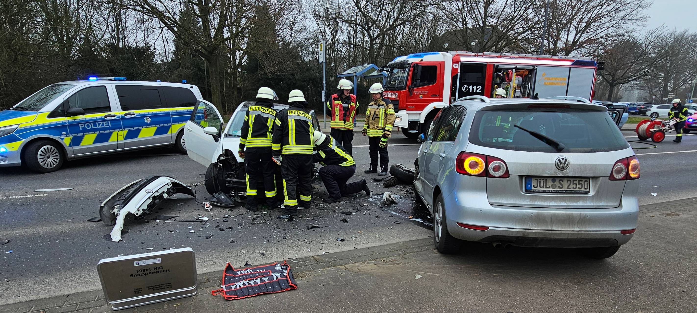 Baesweiler: Unfall auf der Aachener Straße